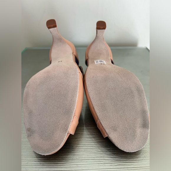 MERLET Renee Caffe Crème Leather 2.5 Jolie Flare Heel Medium Dance Size 8 - Picture 5 of 9